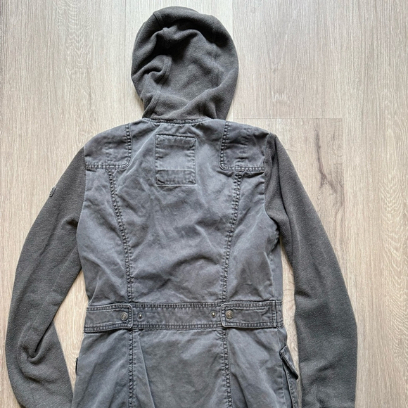 Abercrombie & Fitch Y2K Charcoal Utility Jacket Size S Industrial Retro Casual - Picture 14 of 15